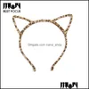 Stirnbänder stilvolle Frauen Mädchen Mädchen Pelzige Katze Ohren Stirnband Teufel Kopf Hoop Feine Haar Ornamente Accessoires Kopfbedecke sexy Band Drop Dhnxz