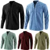 Camisetas masculinas de camisa longa de manga longa de manga longa resistente a lacas de cor sólida resistente aos homens