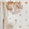 Boho Flowers Wall Stickers наклеек акварель спальня гостиная домашняя декор Art Ecofreenly Съемные наклейки ПВХ фрески 240410