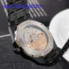 AP Crystal Wrist Watch Royal Oak Series 77350ce Black Ceramic Back Transparent Fashion Fashion Leisure Business Sports Machinery