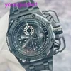 Lastest AP Wrist Watch Royal Oak Offshore Series 26165 Limited Edition Black Ceramic Titanium Material Sällsynt och bra artikel