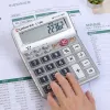 Calculators Business Office Voice Calculators Dual Power Metal Panel Calculator Solar Calculator 12 Bit Display for Office School