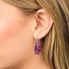 Dangle Earrings Women PurpleJaspersエレガントティアドロップレディーイヤリングジュエリードロップシップ卸売