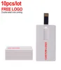 10pcslot logotipo personalizado USB 20 unidades flash 4GB 16GB 32GB 64GB Pendrive Business Gift Stick Credit Pen Drive8519300