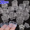 1-20pcs minuscola scatola acrilica Clear Conteiner Forma del cuore per perle di gioielli accessori per profumi fai-da-te Case