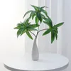 Decorative Flowers 3 Fork Artificial Desktop Fake Plants Green Plastic Branches Desk Plant Tree Material Home Accessories Room Decoration