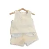 Clothing Sets Summer Girls Sleeveless Lace Embroidered Shirt Tops Shorts Korean Toddler Girl Children Casual Outfits Set 2-7Yrs