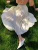 Saias Faldas Elegante Solid Salia Midi Pleated Women coreano High Spring Spring Summer Damas Cetin Maxi feminino SAIA 2024