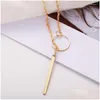 Colliers pendants Fashion Colliers décontractés Personnalité Infinity Cross Gold Color Choker sur le cou Bijoux Drop Livraison Dhuld