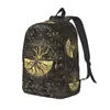 Sac à dos doré arbre de vie sur une texture en bois ordinateur portable pour hommes hommes de mode pour les scolaristes