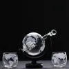 نظارات النبيذ lass مجموعة النبيذ مجموعة الويسكي decanter crystal الفودكا الروح موزع البار الحزب الديكور الداخلية الفن lassware مراكب شراعية كروية l49