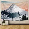 Japan Mount Fuji Tapestry Japanese Landscape Ink Painting Wall Hanging Home Living Room Art Decor Blanket Background