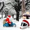 Мотоциклетные шлемы Санта -Клаус Смешная обложка Эластичная шлем