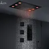 HM Système de douche à LED noir de haute qualité