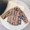 Vêtements de créateurs pour enfants populaires Taille de chemise de bébé à manches longues 100-150 cm Filles cardigan imprimé Boys de garçons de haute qualité 24pril