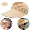 Visir Wide Brim Hats Bucket Hats Women Empty Top Sun Hat Female Luxury Brand 2023 New Beach Summer Outdoor Sport Baseball Visor Caps Parent-Child Sun Hat 24412