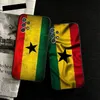 Ghana National Flag Phone Case för Samsung A34 A52 A53 A51 A14 A50 A33 A13 A22 A31 A54 A03S A21 A81 A24 Silikon bakåtskydd