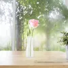 Vazen 2 PCS Glass Planter Bouquet Wikkelaccessoires Transparante Flowerpot Vase Packaging Student