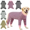 Hundekleidung Erholungsanzug nach weiblichen männlichen weichen Langarmbodysuit -Pyjamas für große mittelgroße Schuppen