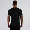 Summer Arrivals Small V Neck Short Sleeve T Shirt Men Slim Fit Fashion T-shirt Sports Casual Gym Clothing Fitness Tshirt 240320