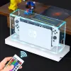 Para Nintendo Switch OLED Light Housing para Zelda Switch Tampa de poeira transparente Exibição de capa transparente Base luminosa Base 20 Color RGB