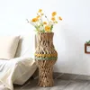 Vases Nordic Minimalist Style Vase en bois Vase salon Arrangement de fleurs Décoration TV Cabinet