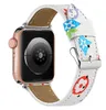 Luxo Apple Watch Band 38 40 41 42 44 45 49 mm Relógios de couro de flor Strap de pulseira