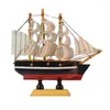 Decoratieve beeldjes Model Schip houten modellen zeilboot decor jacht nautische home bureaubladdecoratie ambachten 12 cm