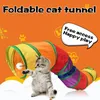 Rainbow Pet Toys Tunnel Polyester Polourble Pets Training Interactive Tunnel Lightweight z Hang Ball Gifts Pet Product