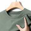 Sommer Waffel runder Nacken kurzärmeliges T-Shirt für Herren kurzärmelige Top 240320
