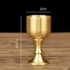 1pc Vintage Brass Mug Red Wine Glass Good Gloss Copper Portable Smooth Edge Water Beer Cup Drinkware For Party Bar 15ml 30ml