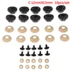 10pcs/bag Black Oval Ellipse Oblong Doll Safety Nose Eyes for Bear Stuffed Toys Snap Animal with Plug Washers DIY Craft