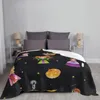 Decken Hexen Halloween Decke Fleece Print Horrorfilm atmungsable leichte dünne Wurf für Sofa Reise Teppich Stück