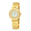 Montre-bracelets 2024 Femmes Watchs Top Gold Metal Mesh en acier inoxydable montre des dames Crystal Casual Quartz Clock Relogio Feminino