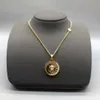 Versatile Brass Roberto Coin Necklace With Engraved Portrait Pendant Designer Collection For Men And Women, High Quality