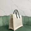 TOTE In linen Canvas Designer Knitting Handbag Fashion Shoulder bag 10A Mirror 1:1 quality Shopping bag 48cm With box WY057