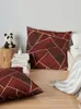 Pillow Red Gold Geo Floor Coupa Cover Luxury Living Room Dorative S Rectangular