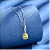 Modelos de correntes Coloque clássico de diamante amarelo de gotículas para mulheres pura tendência de moda por atacado pequena e versátil entrega de gota je ot2gw