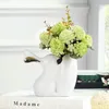 装飾的な置物モダンなセラミック花瓶人工花の装飾ホームリビングルーム家具クラフト子供用デスクトップ飾り