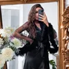 Blankets Wedding Feather Bride Robe Bridesmaid Bathrobe Nightwear Long Elegant Woman Gown Sexy Nightgown For Party Blanket