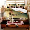 Yatak Seti Beyzbol Sporları Serisi Resimler Yorgan Kapak Yastığı Kılıfı Aile 2 / 3P Büyük Yatak Seti