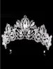 Schöne Hochqualitätskristalle Hochzeit Braut Strass -Strass -Perlen Perlen -Haarzubehör Stirnbandband Krone Tiara Ribbon Kopfstück 3850090