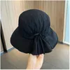 Tasarımcı Sunhats Kadınlar İçin Geniş Kötü Şapkalar Kova Şapkası Moda Basit Düz Renk Ayarlanabilir Katlanabilir Kapak UV Koruma Güneş Koruyucu Kapaklar