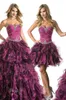 Bellissimo ricamo per perline Top Top Abite di quinceanera con due tono con gonna staccabile 5413876