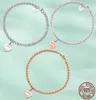 T diseñador etiqueta de corazón brazalete de cuentas de cuentas de lujo pendientes collar de collar clásico juegos de anillos 925 joyería de plata esterlina Rose6349196