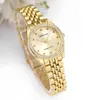 Montre-bracelets Luxury 3 Pointers Diamond Design Woard's Watch Watch Trendy Quartz Gold-Colore Business Wrist Wistor