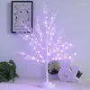 Dekoratif çiçekler yapay bitkiler Noel Brich Tree Led Işık Dekorasyon RMATIC RACAL YIL EV DEĞİ