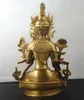 Dekoratif Figürinler Estatua de Buda Kwan-yin 21cm/Budismo Tibetano Cobre Verde Tara Dios Diosa