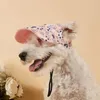 Hundkläder öronmuffor Pet Peaked Cap Fashion Headgear Justerbar Sun Hat Cartoon Products Baseball Cat