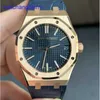 AP Crystal Pols Watch Royal Oak Series 15510or OO D315CR.02 Rose Gold Blue Plate Mens Fashion Leisure Business Watch
